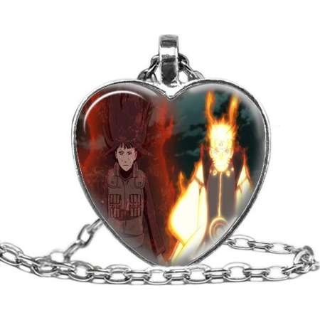 Powerful Hinata & Naruto Heart Necklace thumb