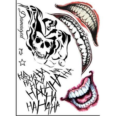 Joker tattoos Suicide Squad tattoos cosplay tattoos temporary tattoo Halloween costume Harley Quinn temporary tattoos thumb
