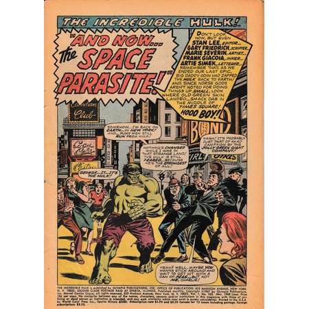 The Incredible Hulk Vol. 1 No. 103 - 1968 - Marvel Comics Comic Book thumb