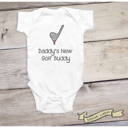 Daddy's Golf Buddy Onesie ®, Father's Day Gift, Pregnancy Baby Announcement, Funny Onesies, Funny Baby Onesie, Gift for Dad Uncle Grandpa thumb