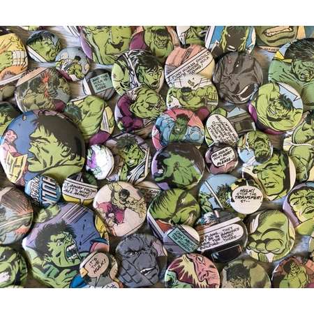THE INCREDIBLE HULK, comic book pins, thumb