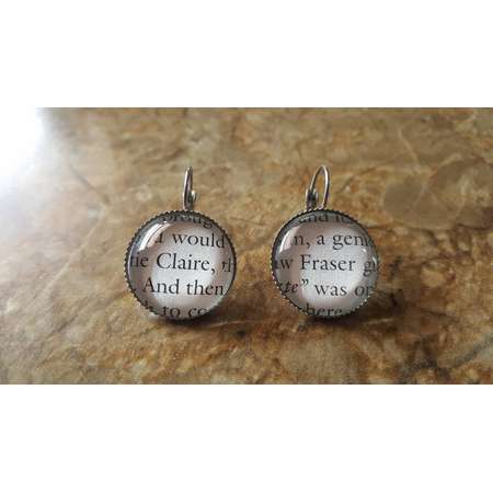 Outlander Claire Fraser book page earrings thumb