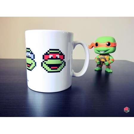 Teenage Mutant Ninja Turtles Inspired 8-bit Art Mug thumb