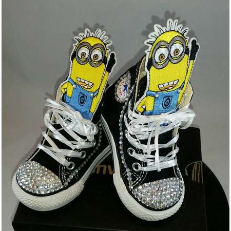 Girls Custom Converse- Kids Converse- Bling Converse- Minions Despicable Me Converse- Minnie Mouse- Paw Patrol- Shopkins- Doc Mcstuffins thumb