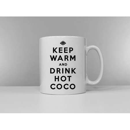 Keep Warm And Drink Hot Chocolate / Festive Christmas Mug For Coco thumb