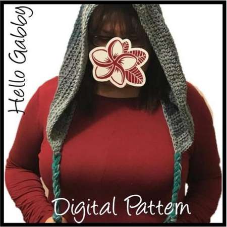 Adult Hood CROCHET PATTERN PDF Winter Beanie Assassins Creed Outlander Snood Long Tail Pixie Elf Neckwear Cosplay Boho Unisex diy Men Women thumb