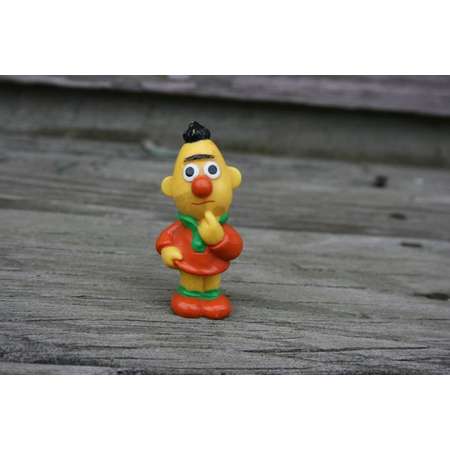 Sesame Street Baby Bert Figurine Toy Pajamas PJs Bedtime Night PVC Vinyl Hard Plastic Jim Henson 1990s 1980s Muppets thumb
