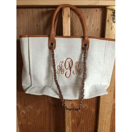 Monogrammed purse, Personalized coco tweed tan purse tote, handbag, pocket book, purse, bags, pocket book thumb