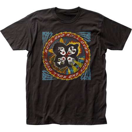 Kiss Glam Hard Rock Band Rock And Roll Over Adult Fitted Jersey T-Shirt Tee thumb