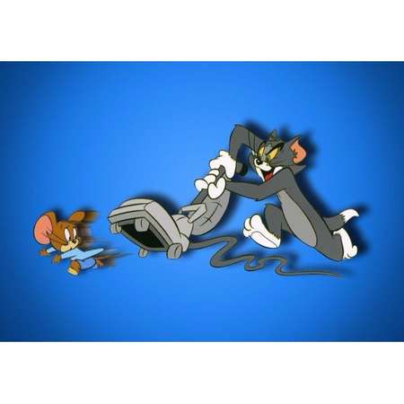 Tom and Jerry  Blue Cake Topper Edible Frosting Image 1/4 Sheet thumb