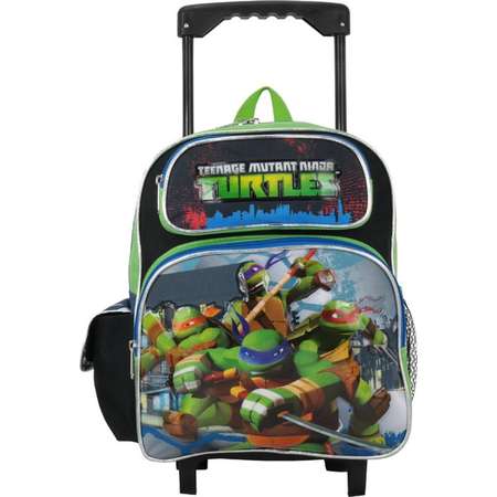 Small Rolling Backpack - Teenage Mutant Ninja Turtles - 12" Green TMNT 658755 thumb