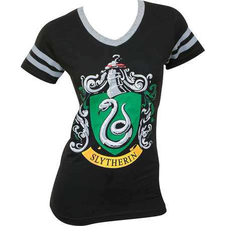 Harry Potter Slytherin Juniors V-Neck Tee Shirt thumb