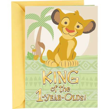 Hallmark First Birthday Greeting Card for a Boy (Lion King) thumb