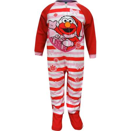 Sesame Street Elmo Christmas Blanket Sleeper Toddler Pajamas thumb