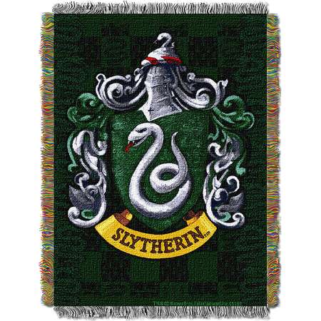 Harry Potter Slytherin Shield Woven Tapestry Throw (48inx60in) thumb