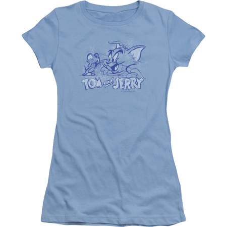 Tom And Jerry Sketchy Juniors Short Sleeve Shirt thumb