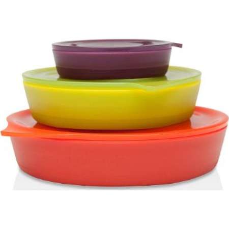 Aladdin 3 Collapsible Bowl Set | 4oz , 16oz , 32oz, Eggplant, Lettuce & Tomato thumb