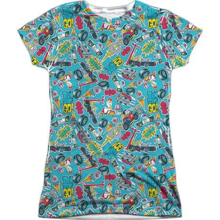 Teen Titans Go! Animated DC TV Show Vehicle Patterns Juniors Front Print T-Shirt thumb
