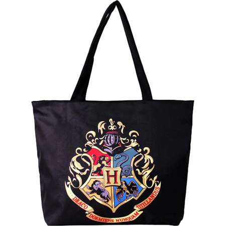 Harry Potter Hogwarts Crest Comic Cartoon Theme Canvas 18" Tote / Shoulder Bag thumb