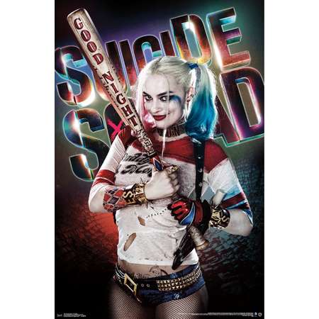 Suicide Squad Good Night Harley Quinn Movie Poster 22x34 thumb