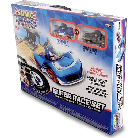 NKOK Sonic the Hedgehog All Stars Racing Transformed R/C Slot Car Set Race Set, Sonic and Shadow thumb