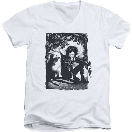 Edward Scissorhands Men's Lucky Dog Slim Fit T-shirt White thumb