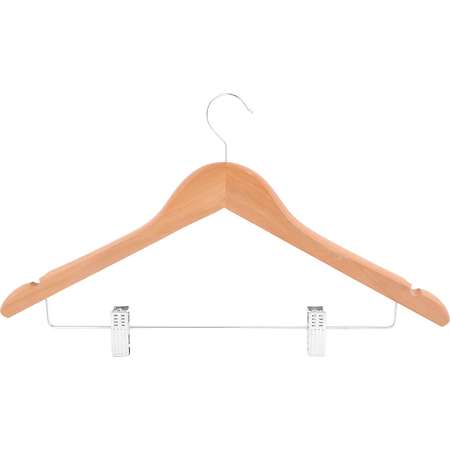Wood 2 Clips Design Coat Hat Pants Underwear Clothes Socks Hanging Hanger thumb