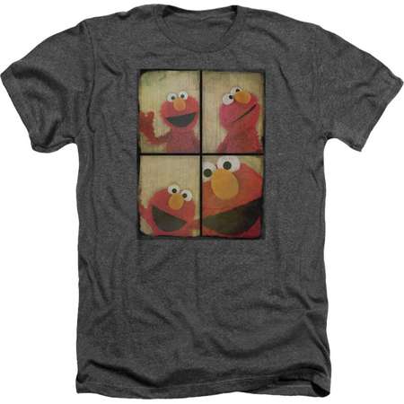 Sesame Street Classic TV Show Photo Booth Elmo Adult Heather T-Shirt Tee thumb