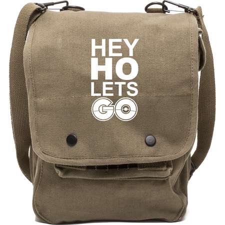Hey Ho Lets Go Pokemon Go Plus Canvas Crossbody Travel Map Bag Case thumb