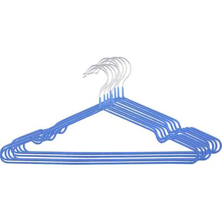 Unique Bargains Household Toggery Metal Clothes Towel Underwear Socks Hanger Hanging Blue 10 Pcs thumb