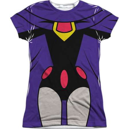 Teen Titans Go! Animated DC TV Series Raven Uniform Juniors Front Print T-Shirt thumb