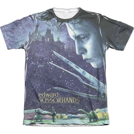 Edward Scissorhands Men's Home Poster Sublimation T-shirt White thumb