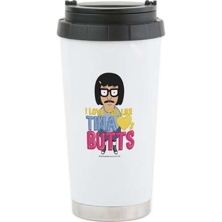 CafePress - Bob's Burgers Butts Stainless Steel Travel Mug - Stainless Steel Travel Mug, Insulated 16 oz. Coffee Tumbler thumb