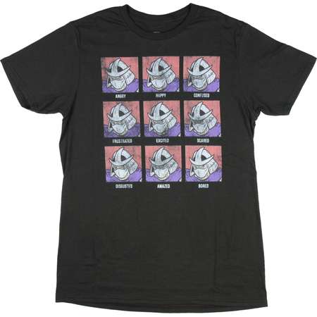 Teenage Mutant Ninja Turtles Shredder Faces Mens Black T-Shirt thumb