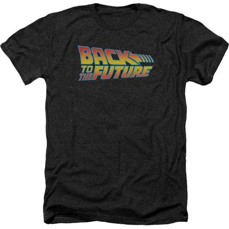 Back To The Future 80's Michael J Fox SciFi Movie Logo Adult Heather T-Shirt Tee thumb