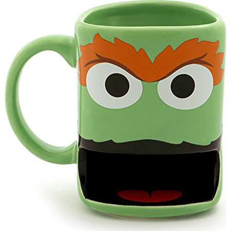 Sesame Street 10oz Stoneware Mug with Cookie Slot, Oscar the Grouch thumb