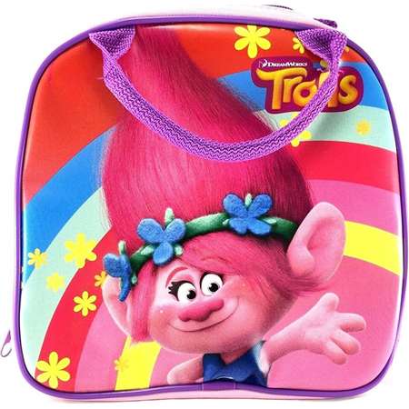 New Dreamworks Trolls Poppy Lunch Bag Plus Water Bottle- Pink thumb