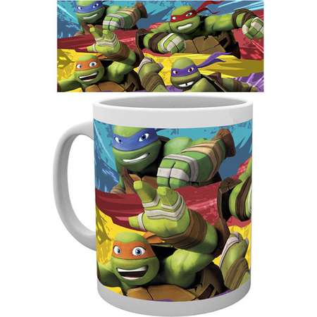 Teenage Mutant Ninja Turtles - Ceramic Coffee Mug / Cup (The Boys Attacking thumb