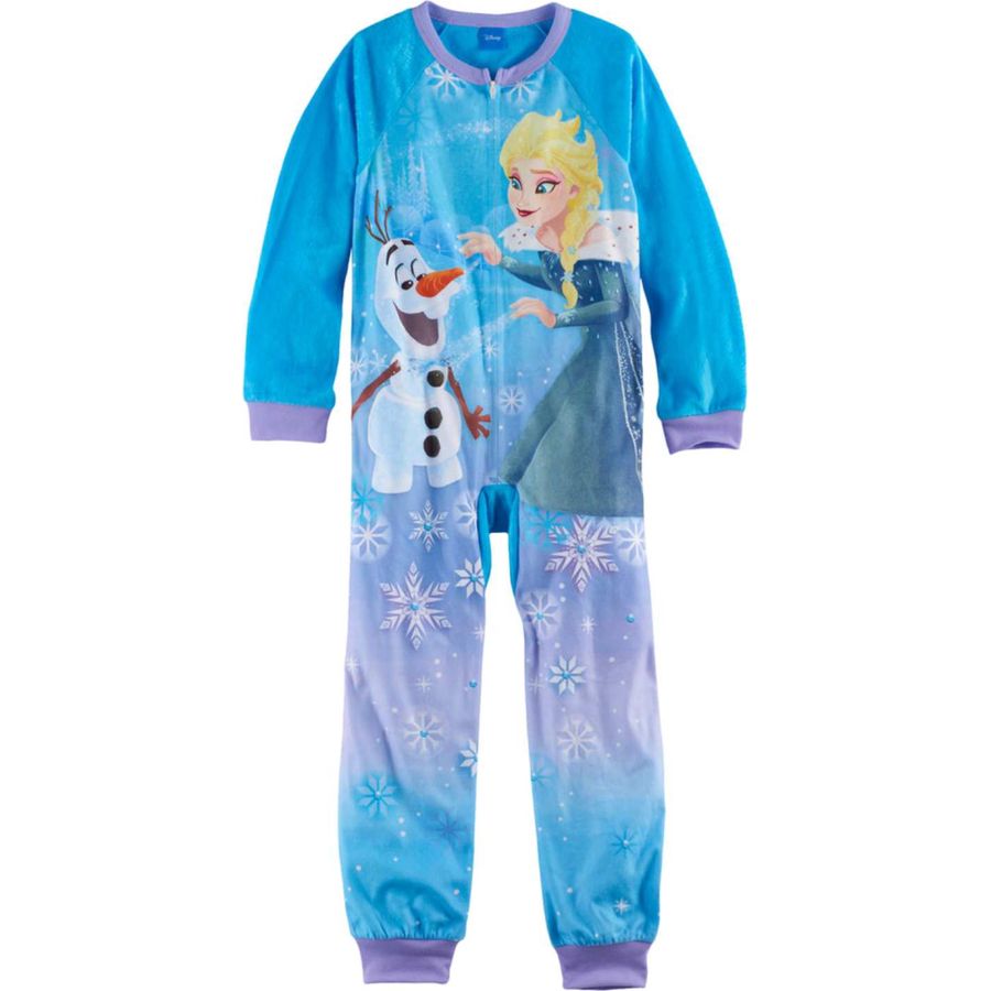 Frozen II Toddler Girls Elsa Snowflake Footed Pajamas Blanket Sleeper Pajamas 