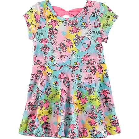 Dreamworks Girls 2T-4T Trolls Print Knit Dress thumb
