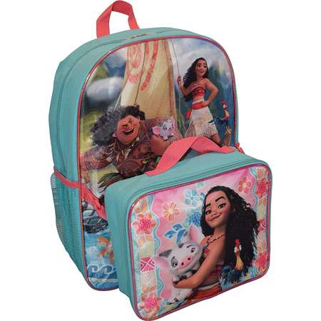 Disney Girl's Princess Moana 16" Backpack W/ Detachable Lunch Box thumb