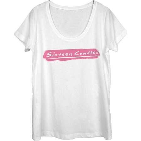Sixteen Candles Women's Paint Stripe Logo Scoop Neck T-Shirt thumb