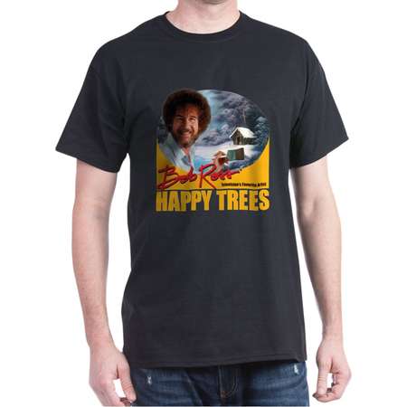 CafePress - Bob Ross Dark T Shirt - 100% Cotton T-Shirt thumb