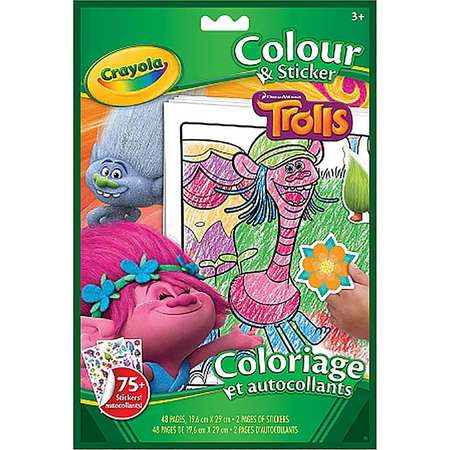 Crayola Colour & Sticker Book Trolls thumb