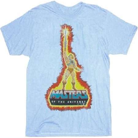 He-Man Masters of the Universe Distressed Light Blue T-Shirt thumb