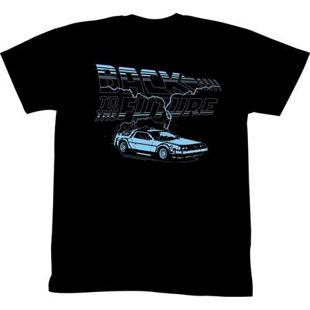 Back to the Future Save the Clock Tower Coal Black Adult T-shirt thumb