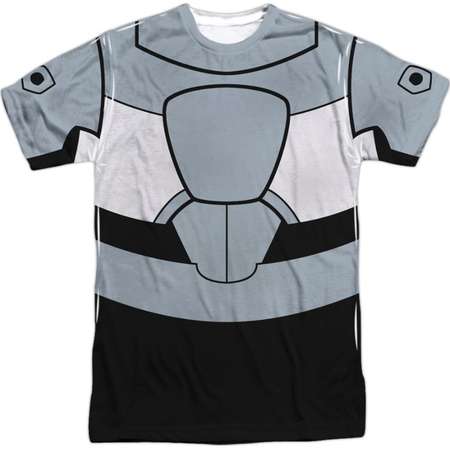 Teen Titans Go! Animated DC TV Series Cyborg Uniform Adult Front Print T-Shirt thumb