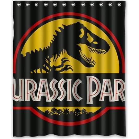 DEYOU Jurassic Park Shower Curtain Polyester Fabric Bathroom Shower Curtain Size 60x72 inches thumb