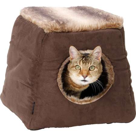 House of Paws Coco Faux Arctic Suede 2 in 1 Cat Bed thumb