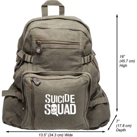 Suicide Squad Sign Heavyweight Canvas Backpack Bag thumb